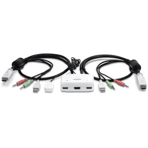 TRENDnet TK-215i 2-Port Desktop KVM Switch, 1920 x 1080 resolution, Plug & Play